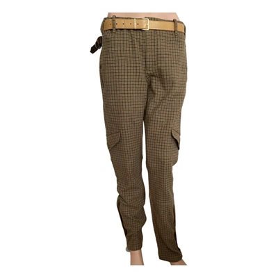 Pre-owned Ralph Lauren Wool Chino Pants In Brown