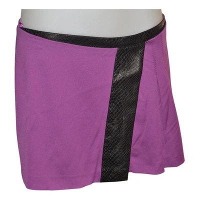 Pre-owned Pinko Mini Skirt In Purple