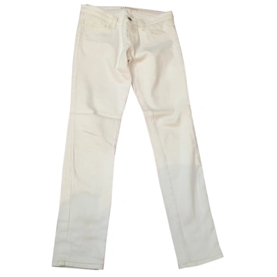 Pre-owned J Brand Straight Jeans In White