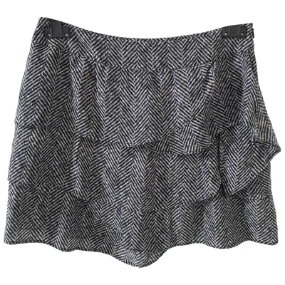 Pre-owned Max & Co Silk Mini Skirt In Anthracite