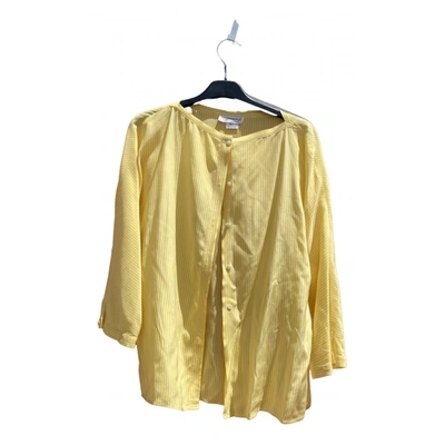 Pre-owned Genny Silk Shirt In Yellow