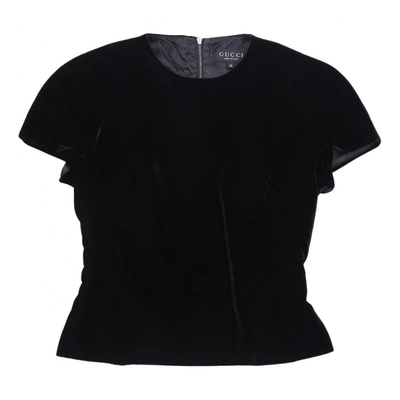 Pre-owned Gucci Velvet Shirt In Black