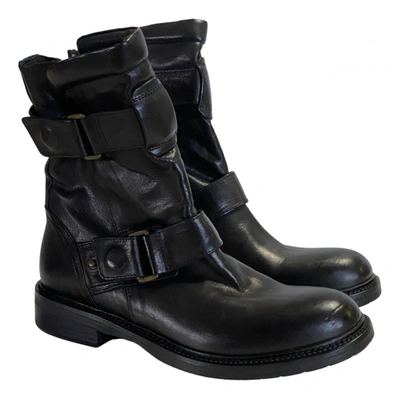 Pre-owned Matchless Leather Ankle Boots In Black