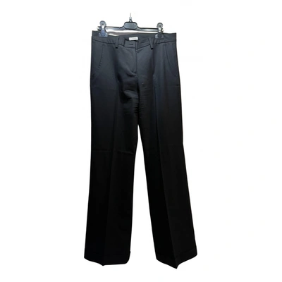 Pre-owned P.a.r.o.s.h Wool Straight Pants In Black