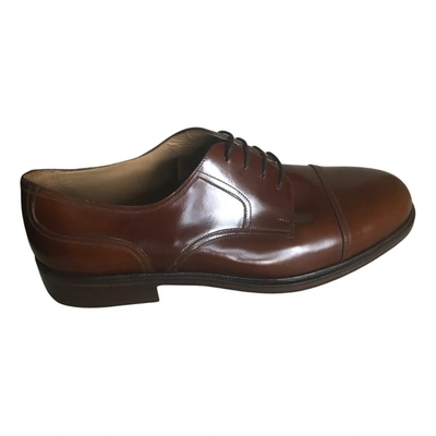 Pre-owned Pierre Cardin Leather Lace Ups In Brown