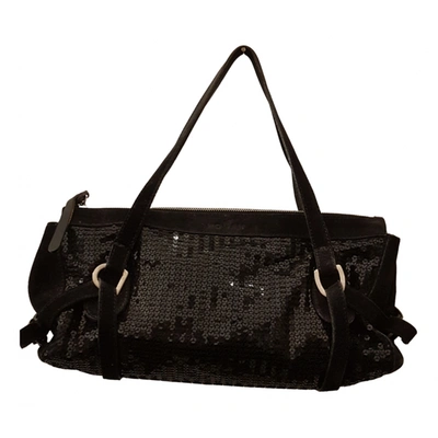 Pre-owned Hogan Glitter Handbag In Black