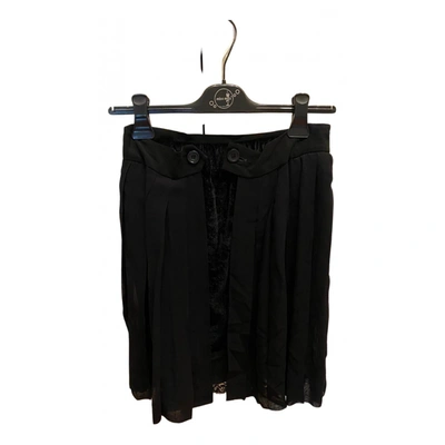 Pre-owned Moschino Velvet Mid-length Skirt In Black