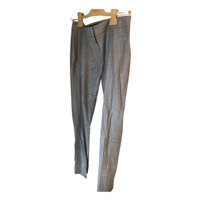 Pre-owned Les Copains Wool Chino Pants In Grey