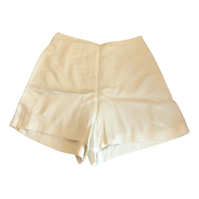 Pre-owned Emporio Armani Cloth Mini Short In Beige