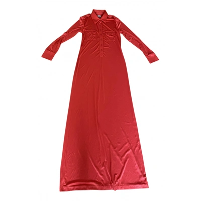Pre-owned Halston Heritage Maxi Dress In Red