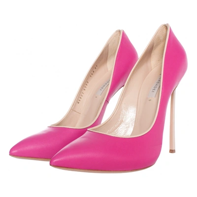 Pre-owned Casadei Leather Heels In Pink