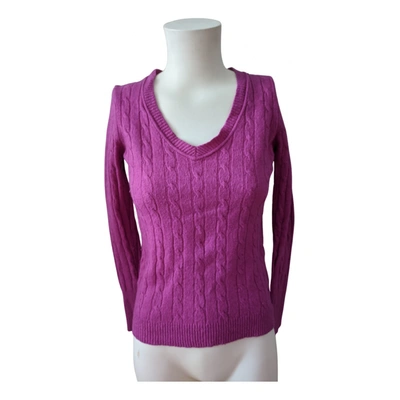 Pre-owned Ann Taylor Wool Jumper In Pink