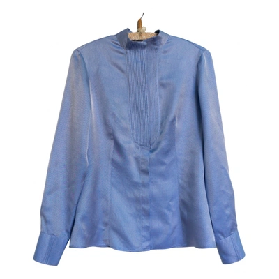 Pre-owned Giorgio Armani Silk Blouse In Blue