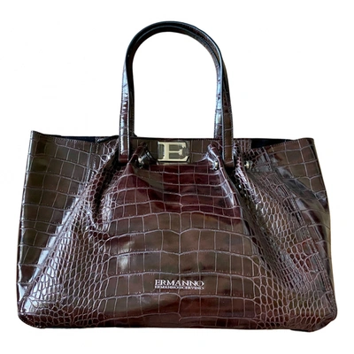 Pre-owned Ermanno Scervino Handbag In Brown