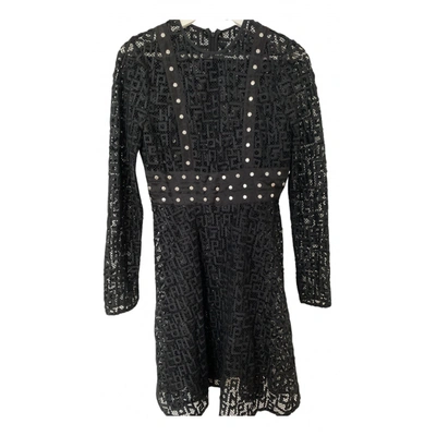 Pre-owned Longchamp Lace Mid-length Dress In Anthracite
