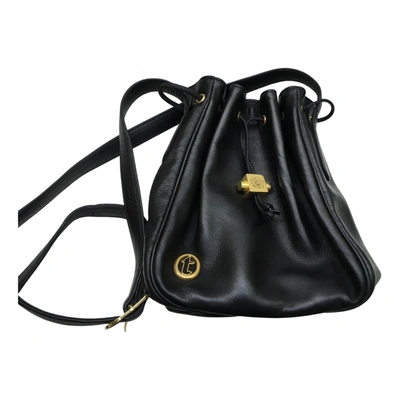 Pre-owned A. Testoni Leather Crossbody Bag In Black