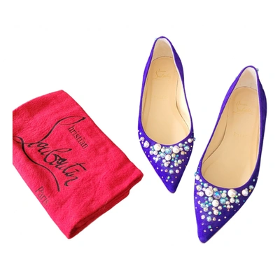 Pre-owned Christian Louboutin Ballet Flats In Purple
