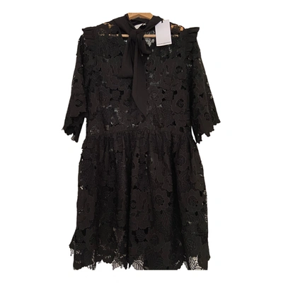 Pre-owned Perseverance Lace Mini Dress In Black