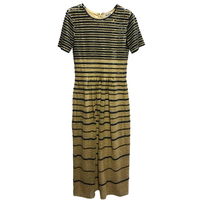 Pre-owned Alice By Temperley Maxi Dress In Gold