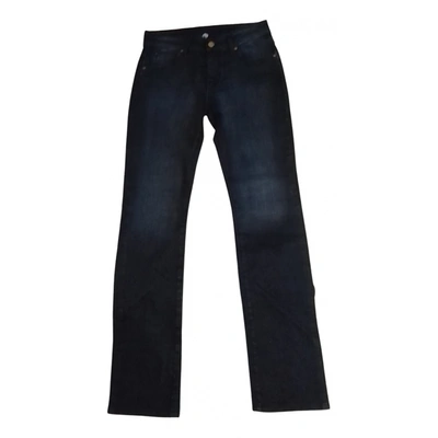 Pre-owned Acquaverde Straight Pants In Blue