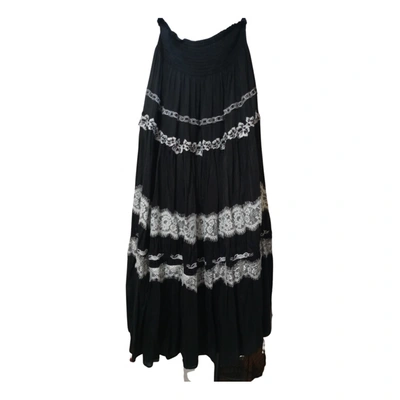 Pre-owned Pinko Maxi Skirt In Black
