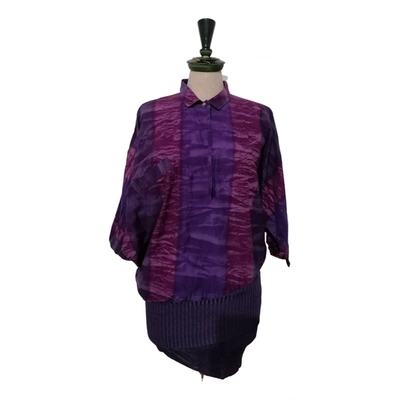 Pre-owned Versace Blouse In Purple