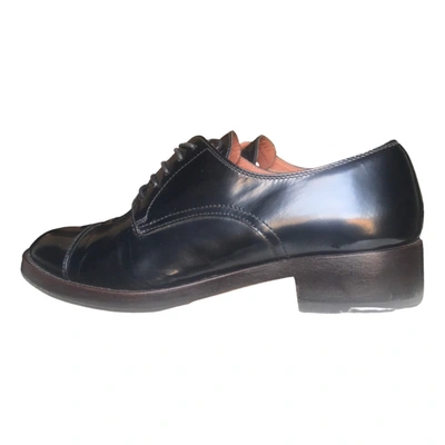 Pre-owned L'autre Chose Leather Lace Ups In Black