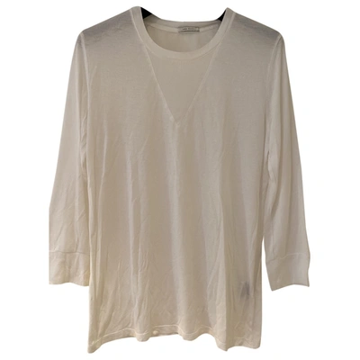 Pre-owned Ikks White Viscose Top
