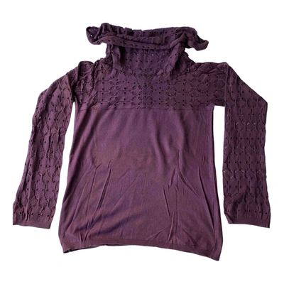Pre-owned Romeo Gigli Jersey Top In Purple