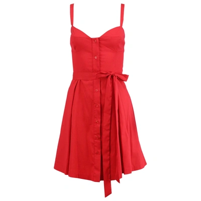 Pre-owned Milly Mini Dress In Red