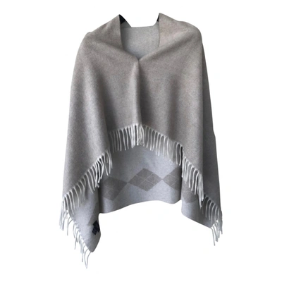Pre-owned Pringle Of Scotland Cashmere Scarf In Grey