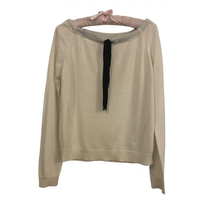 Pre-owned Emporio Armani Wool Blouse In White