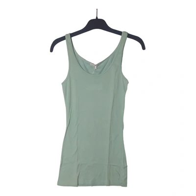 Pre-owned James Perse Green Cotton Top