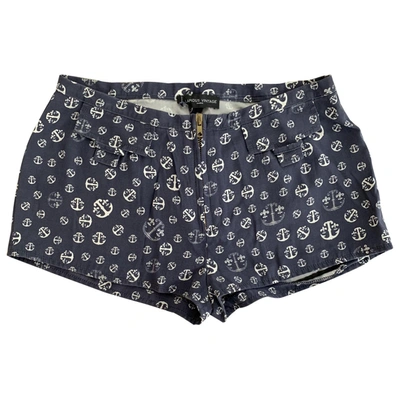 Pre-owned Ted Lapidus Blue Cotton - Elasthane Shorts