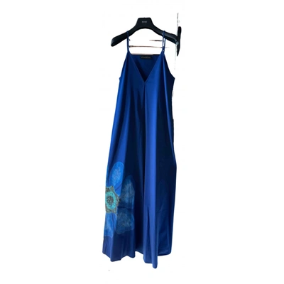 Pre-owned Alessandro Dell'acqua Maxi Dress In Blue