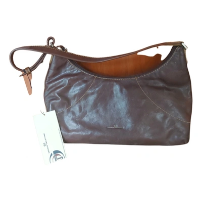 Pre-owned Sergio Tacchini Leather Handbag In Brown