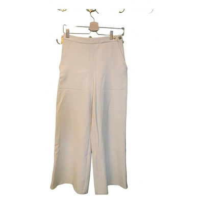 Pre-owned Max & Co Large Pants In White