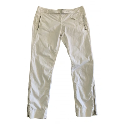 Pre-owned Emporio Armani Straight Pants In White