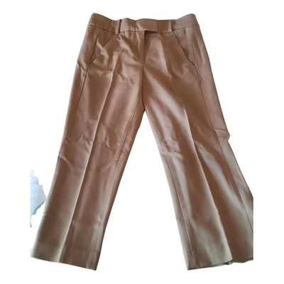 Pre-owned Dondup Wool Trousers In Beige