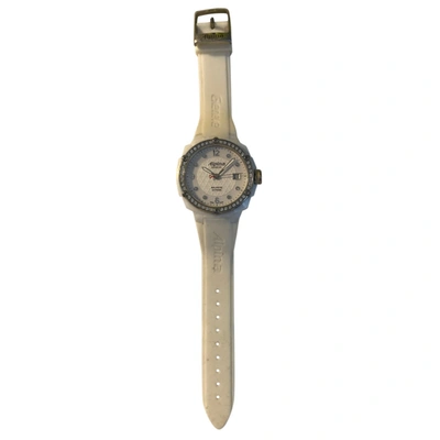Pre-owned Alpina Avalanche Extrême Regulator Lady Ceramic Watch In White