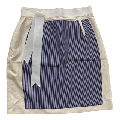 Pre-owned Richard Nicoll Linen Mini Skirt In Beige