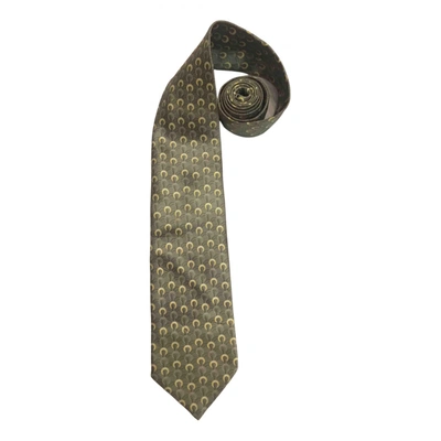 Pre-owned Lanvin Silk Tie In Grey