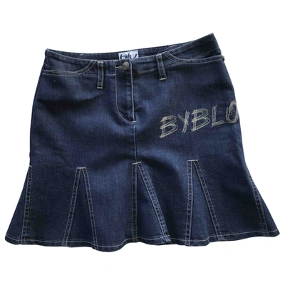 Pre-owned Byblos Mini Skirt In Blue