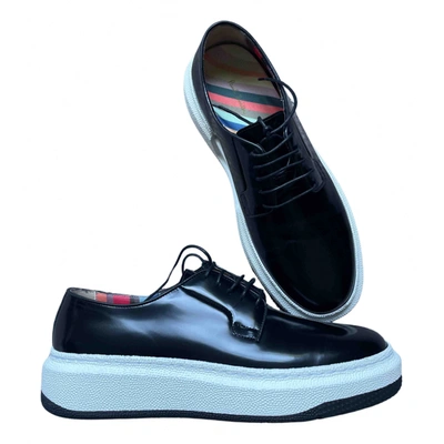 Pre-owned Paul Smith Leather Trainers In Black