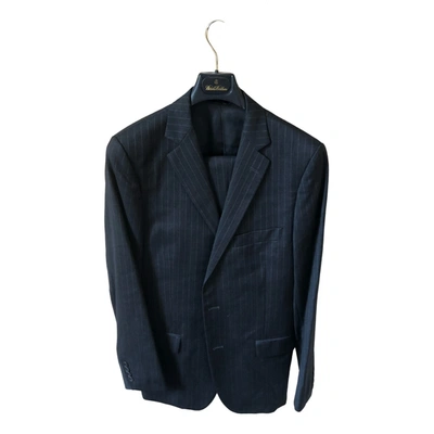 Pre-owned Brooks Brothers Wool Suit In Grey