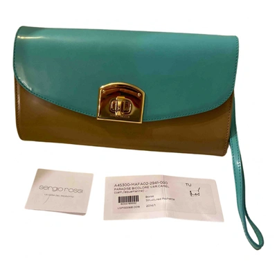 Pre-owned Sergio Rossi Leather Clutch Bag In Multicolour