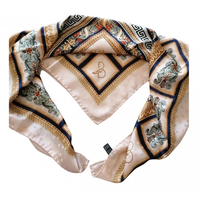Pre-owned Basile Silk Neckerchief In Pink