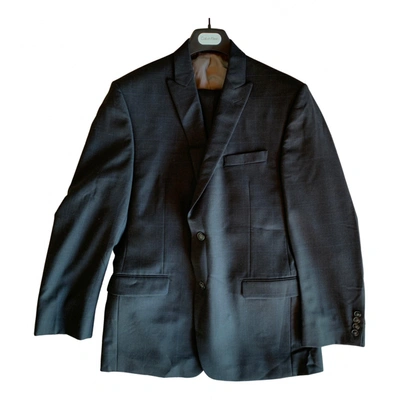 Pre-owned Calvin Klein Wool Suit In Anthracite