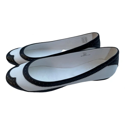 Pre-owned Hogan Leather Ballet Flats In Multicolour