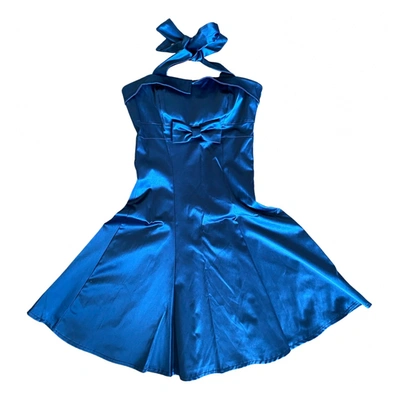 Pre-owned Rinascimento Mini Dress In Blue